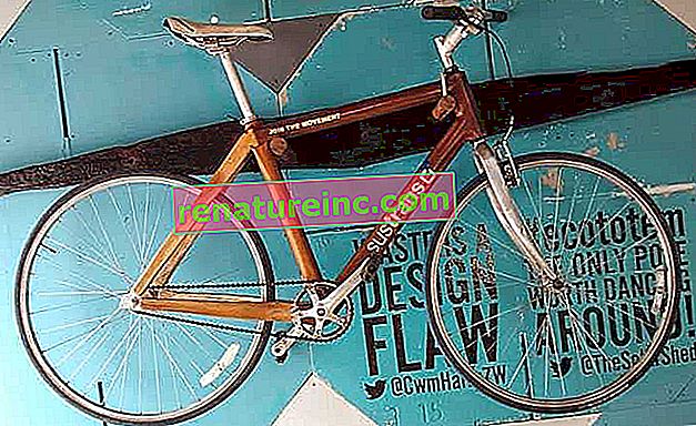 Le vélo en bois est fabriqué à partir de la réutilisation de matériaux