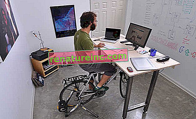 Nosač: uredski stol dizajniran za bicikliste