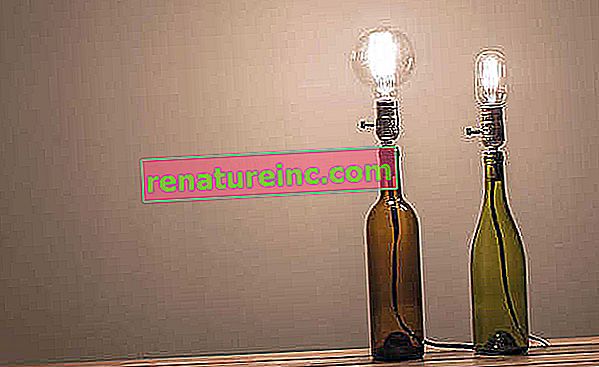 Lámparas de botella de vidrio