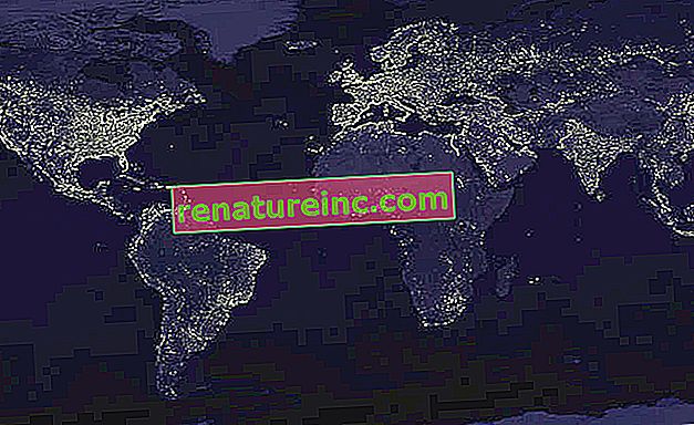 Contaminación lumínica en el mundo
